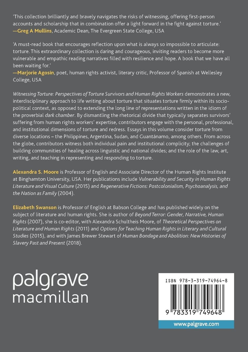Rückseitencover Witnessing Torture