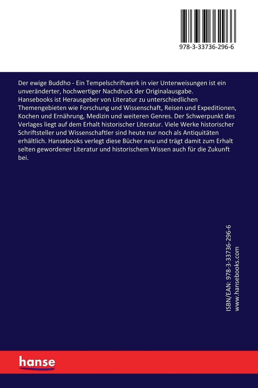 Rückseitencover Der ewige Buddho