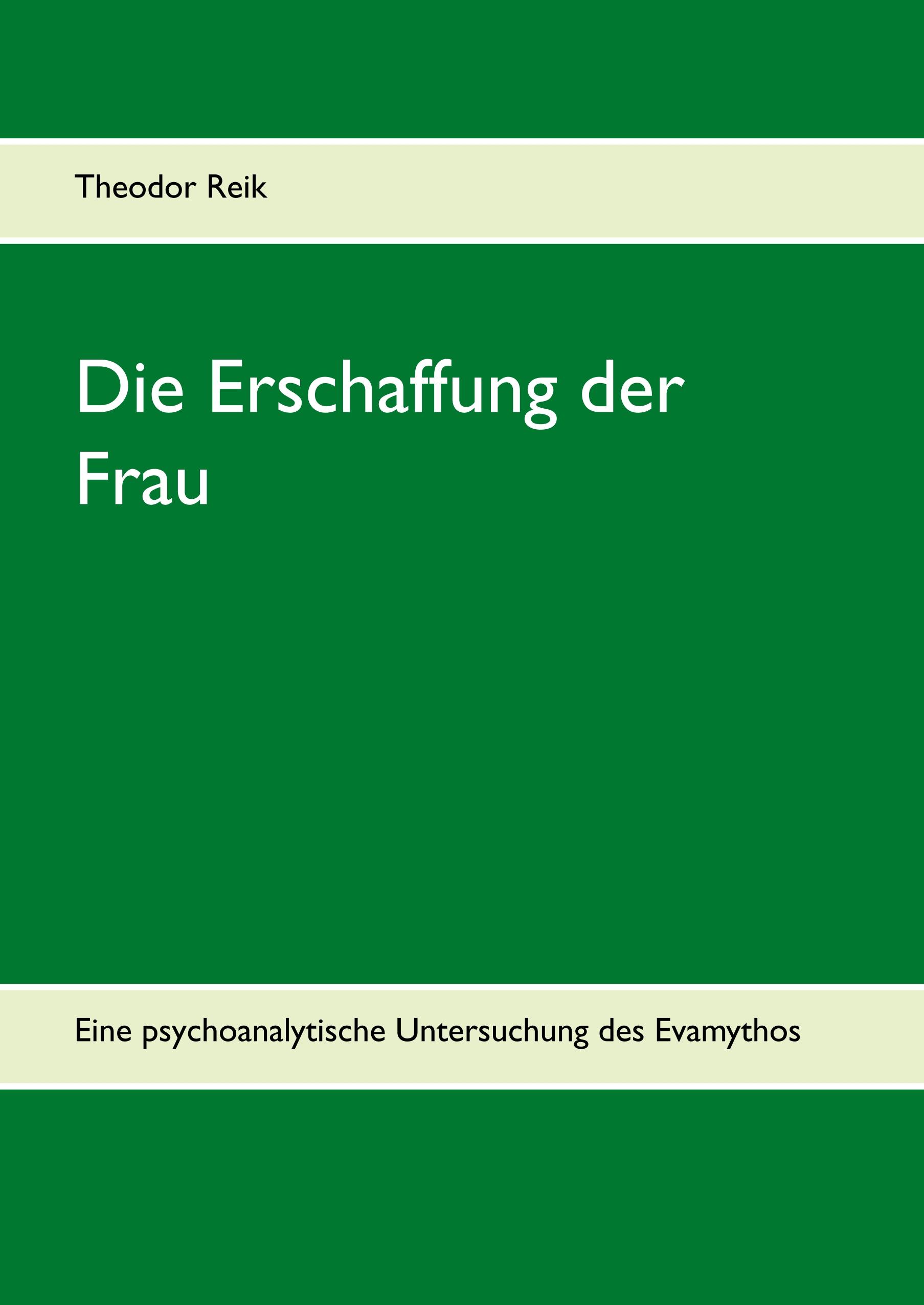 Vorderes Coverbild Die Erschaffung der Frau