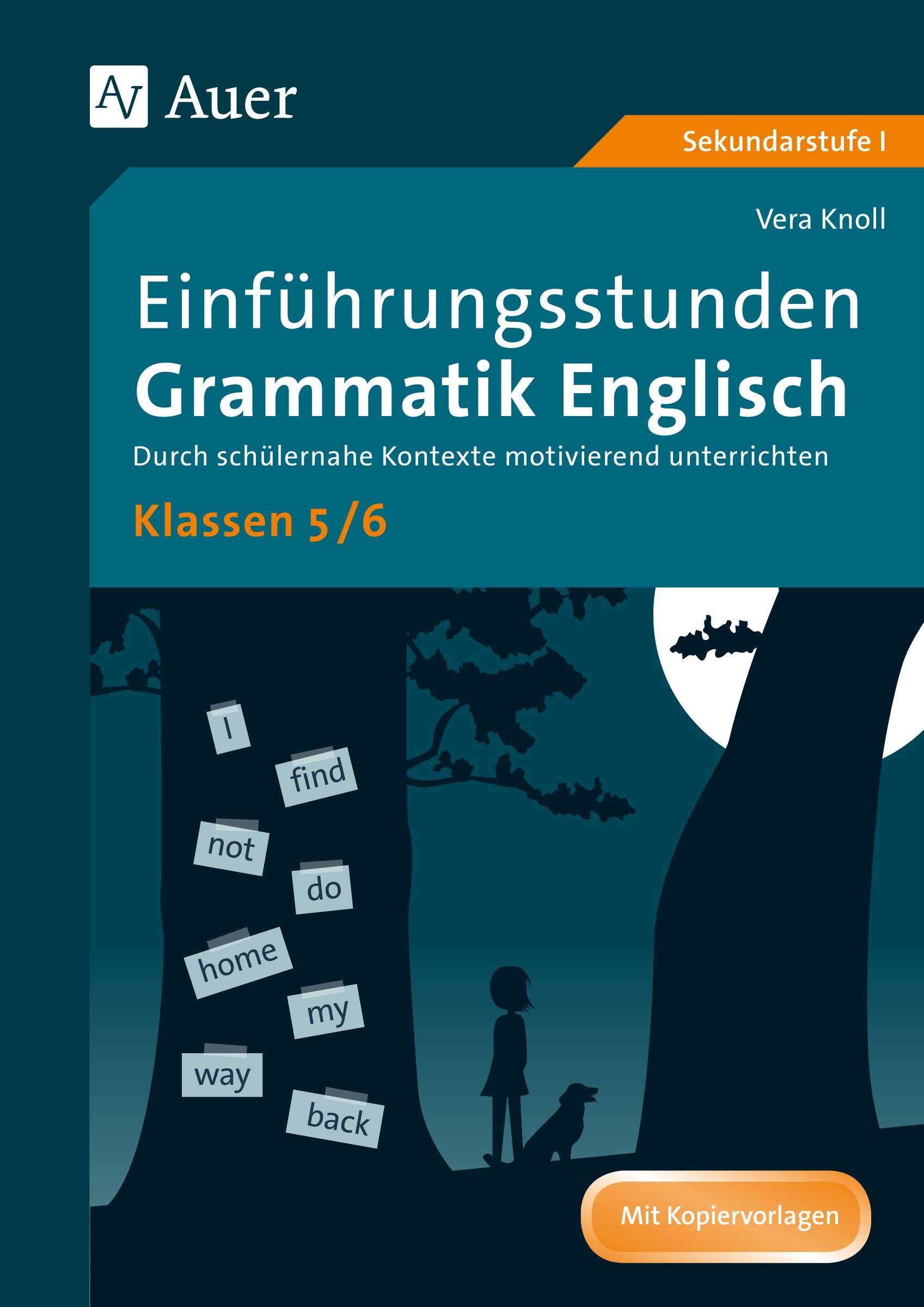 Vorderes Coverbild Einführungsstunden Grammatik Englisch Klassen 5-6
