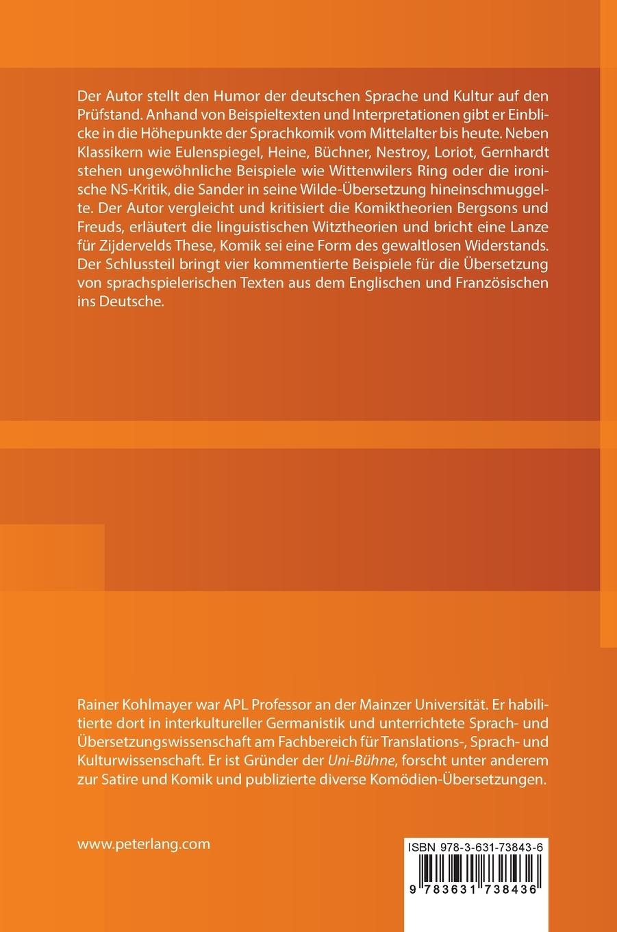 Rückseitencover Deutsche Sprachkomik