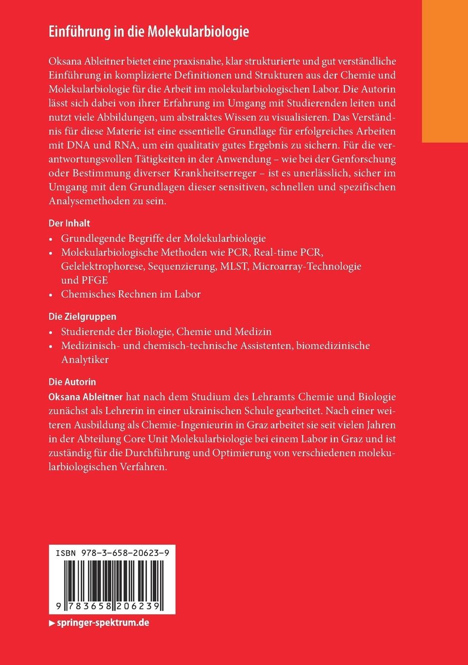 Rückseitencover Einführung in die Molekularbiologie