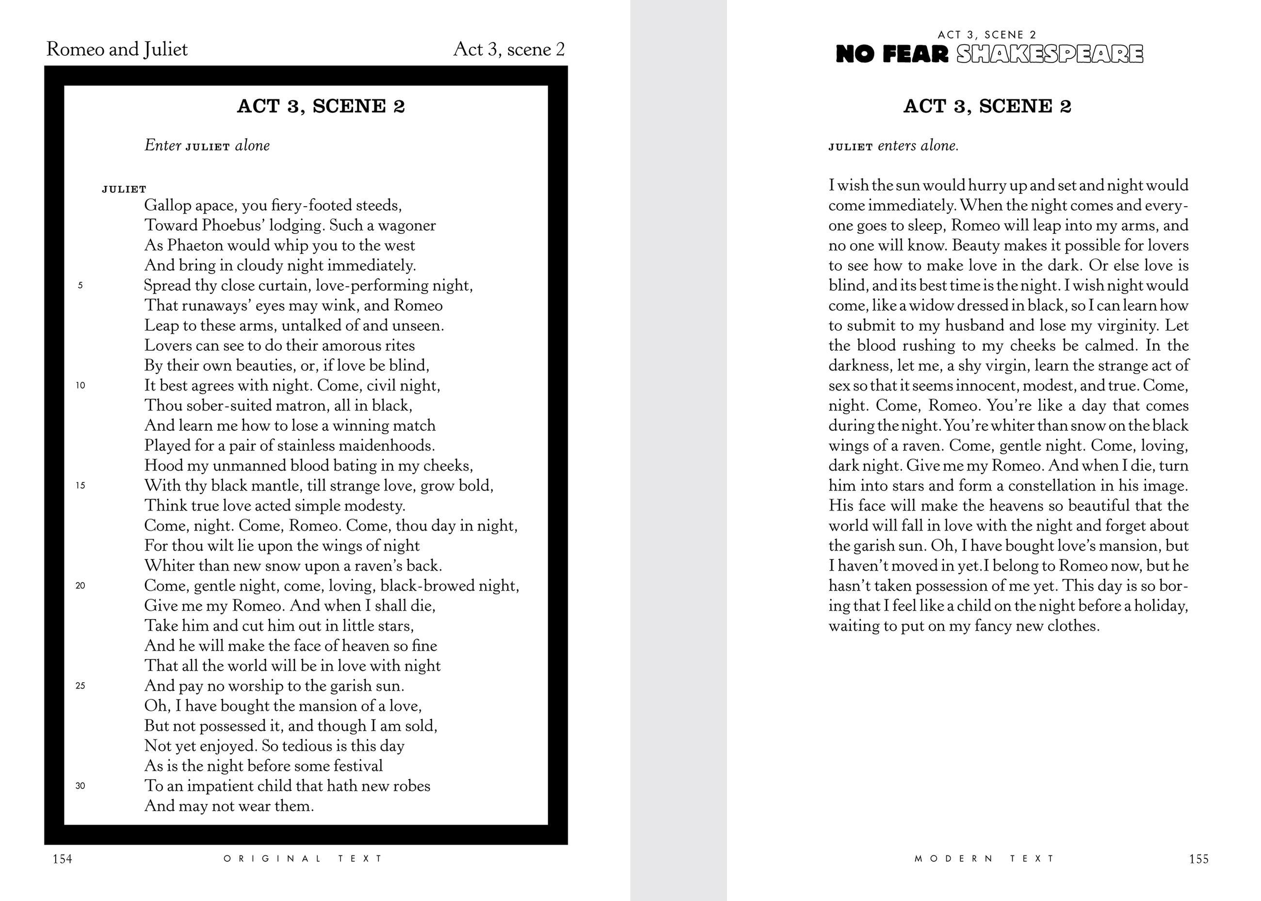 Beispielinhalt (Bild) No Fear Shakespeare: Romeo and Juliet
