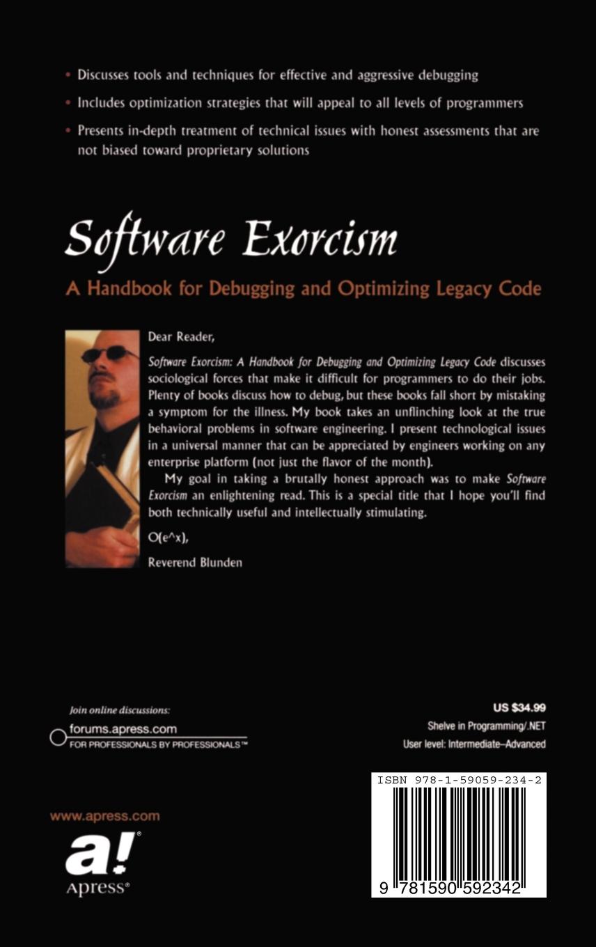 Rückseitencover Software Exorcism