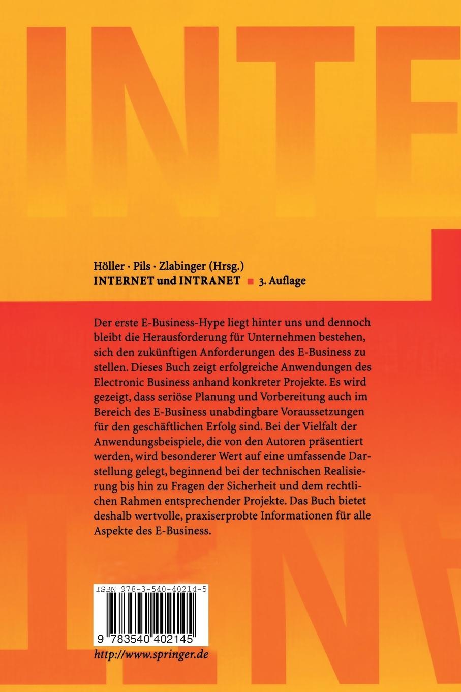 Rückseitencover Internet und Intranet