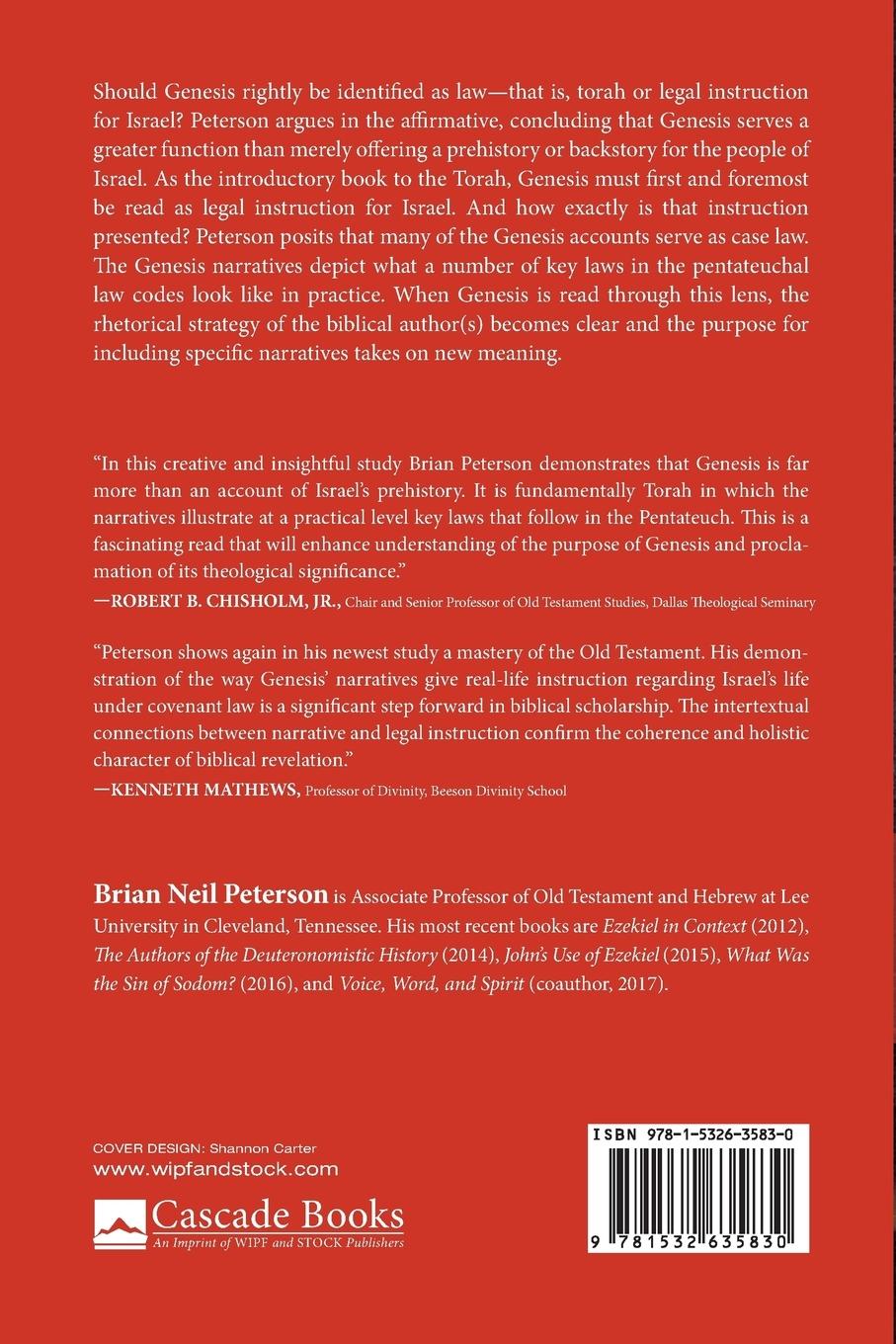 Rückseitencover Genesis as Torah