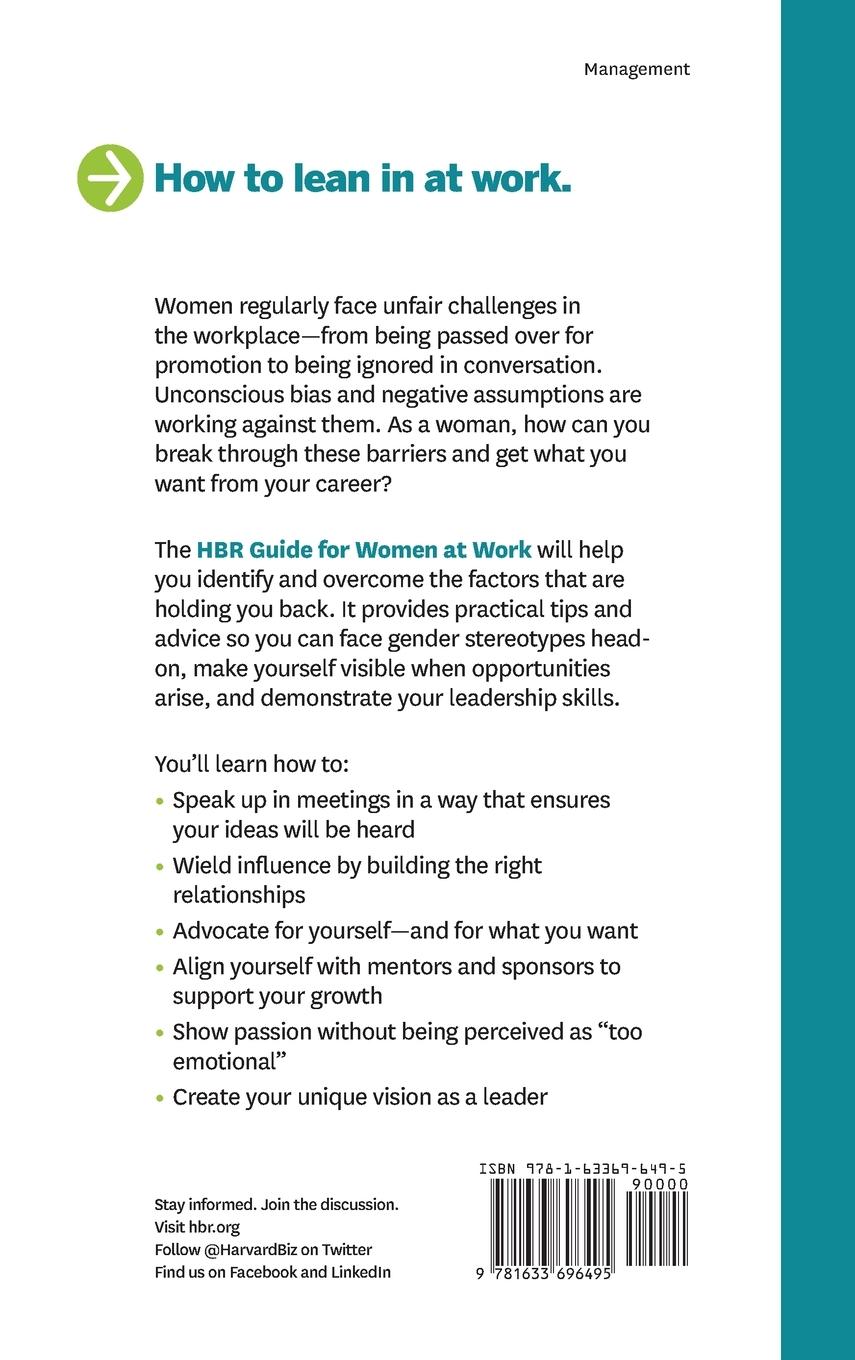 Rückseitencover HBR Guide for Women at Work (HBR Guide Series)