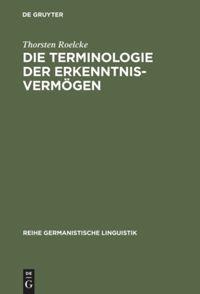 Vorderes Coverbild Die Terminologie der Erkenntnisvermögen