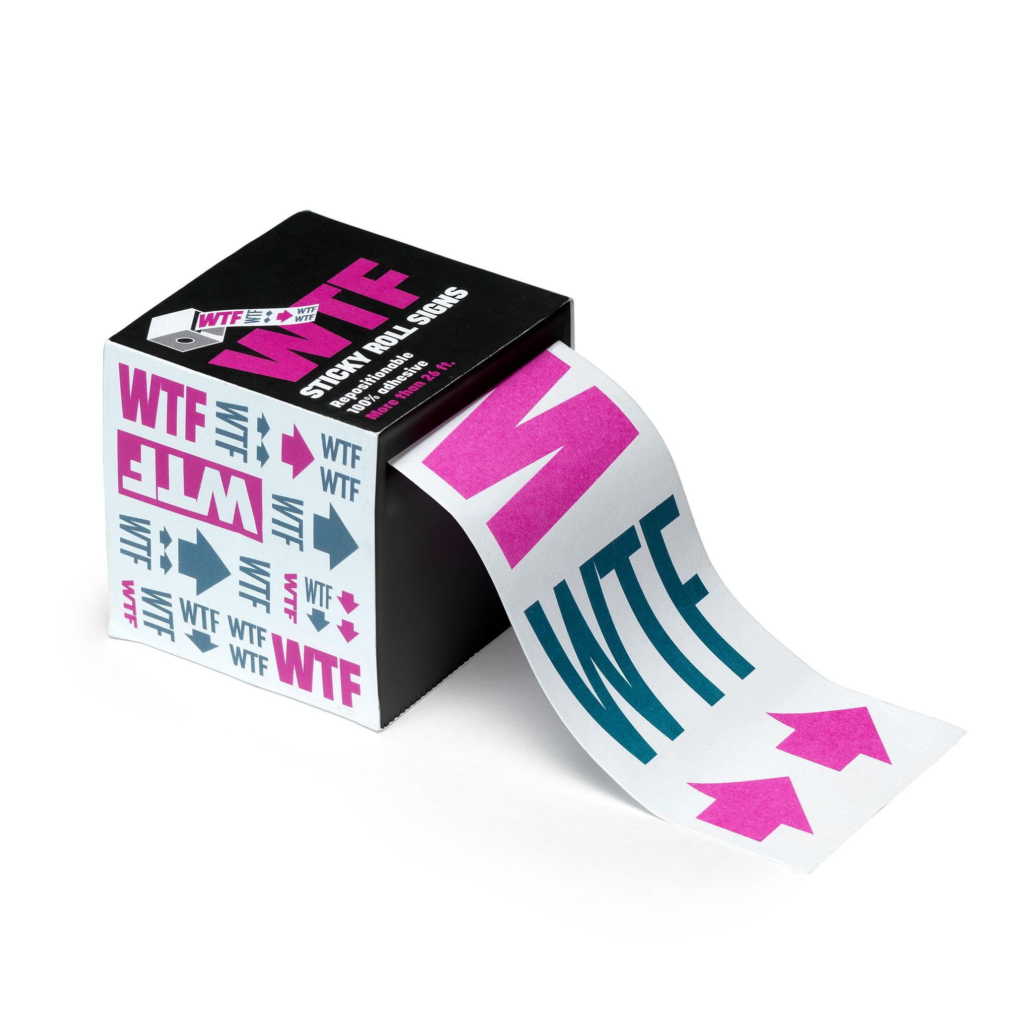 Vorderes Coverbild Knock Knock WTF Sticky Roll Sign