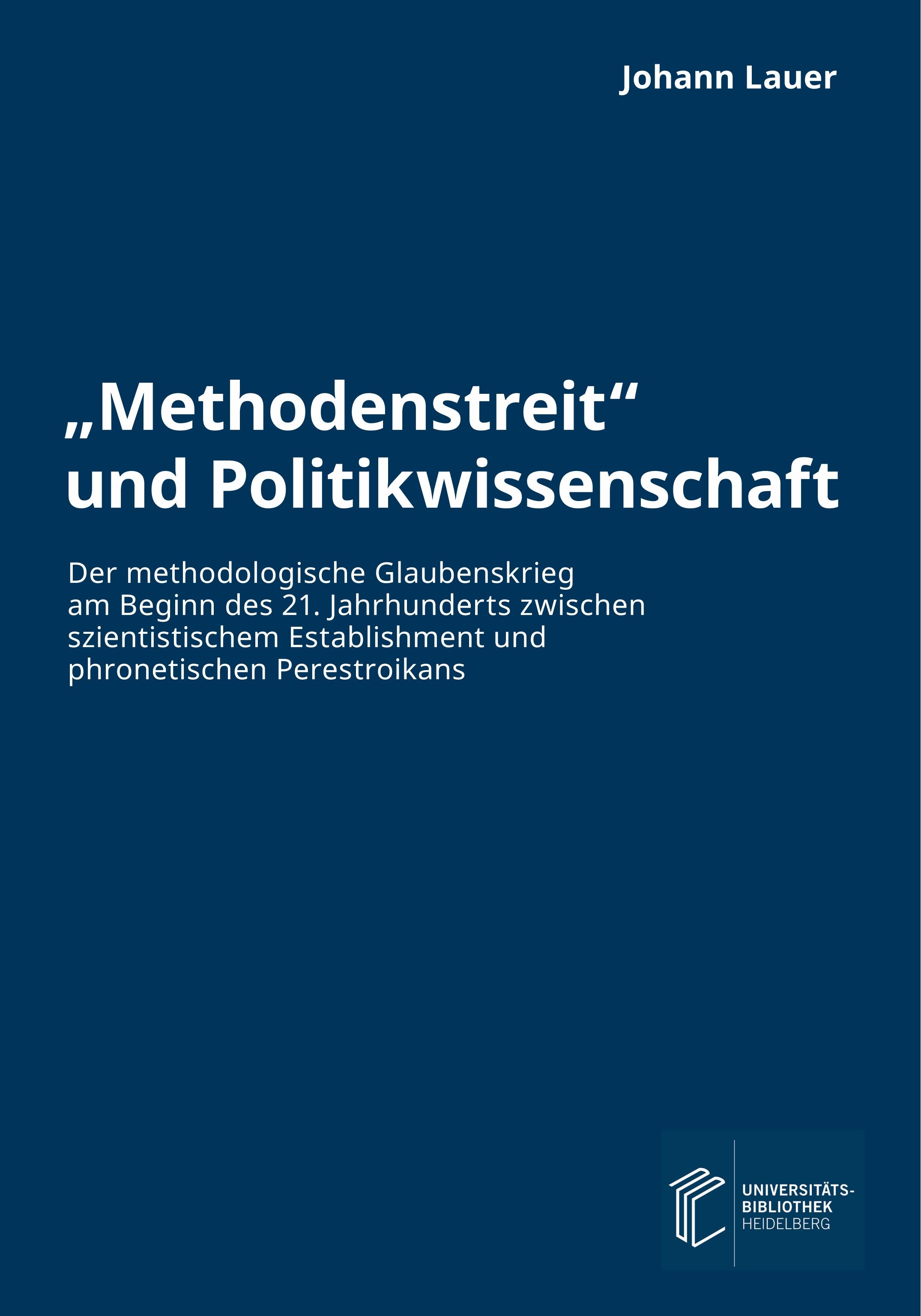 Vorderes Coverbild "Methodenstreit" und Politikwissenschaft