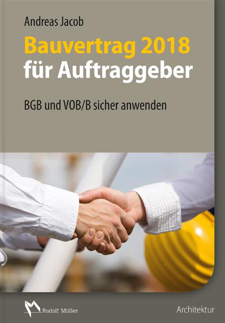 Vorderes Coverbild Bauvertrag 2018 für Auftraggeber