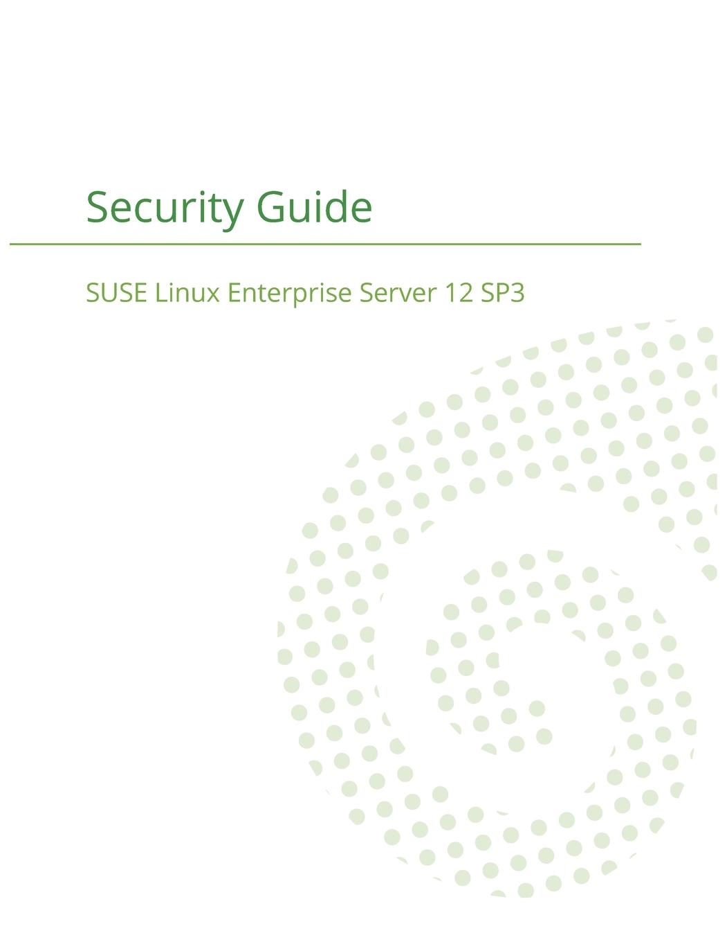 Vorderes Coverbild SUSE Linux Enterprise Server 12 - Security Guide