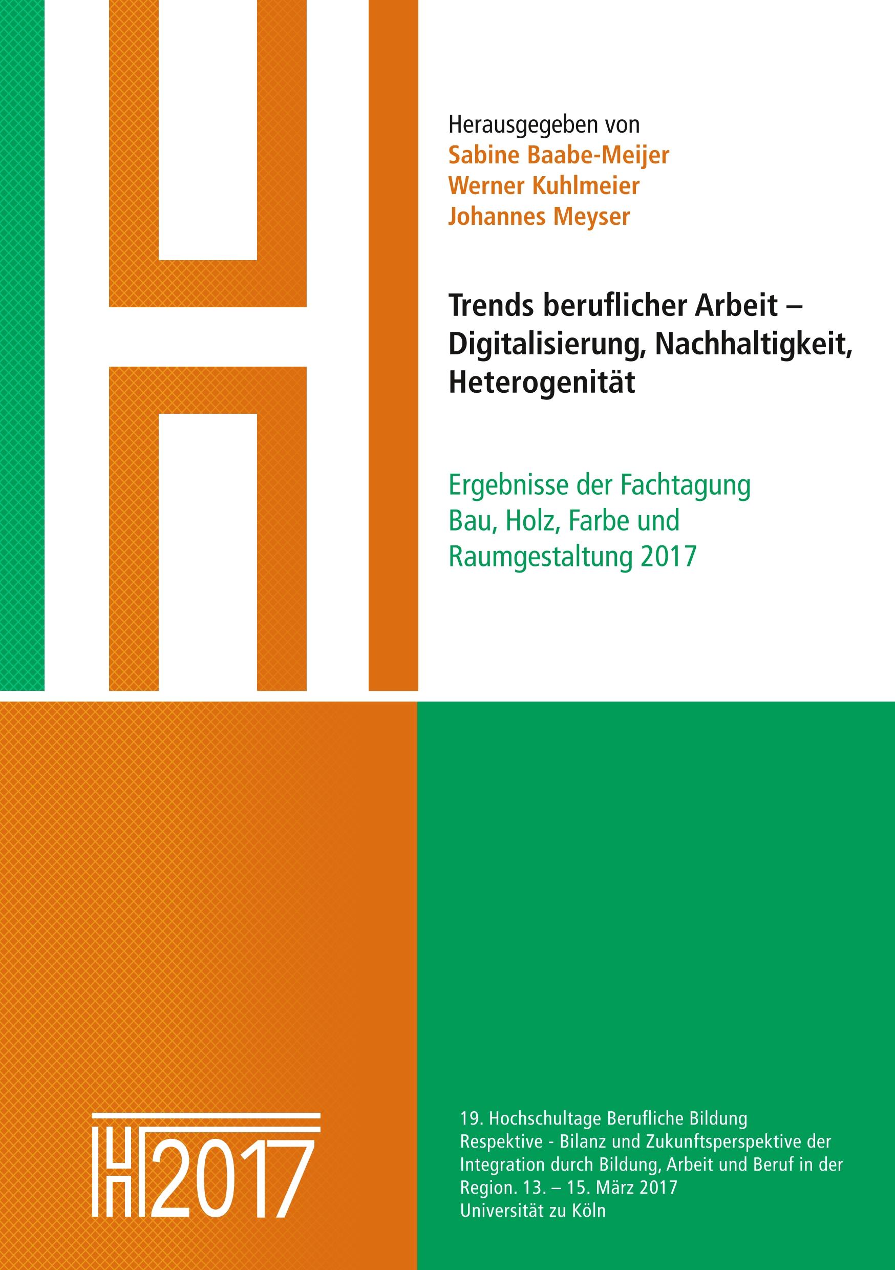Vorderes Coverbild Trends beruflicher Arbeit - Digitalisierung, Nachhaltigkeit, Heterogenität