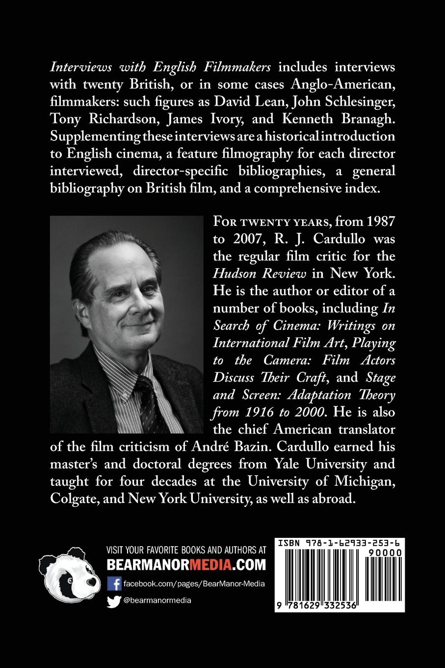 Rückseitencover Interviews with English Filmmakers