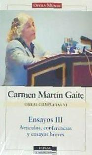 Vorderes Coverbild Ensayos III. O. C. Carmen Martín Gaite, vol.VI