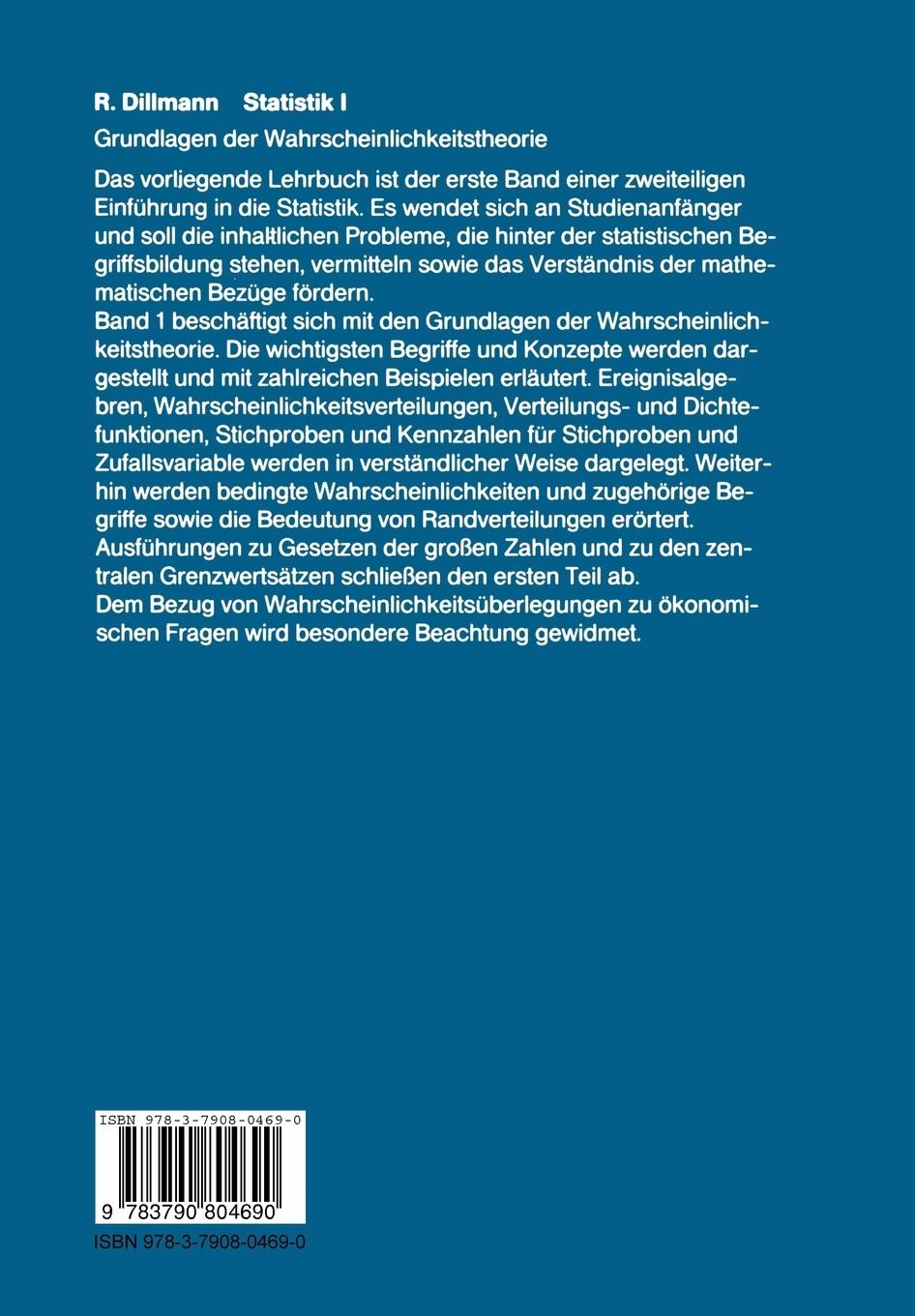 Rückseitencover Statistik I