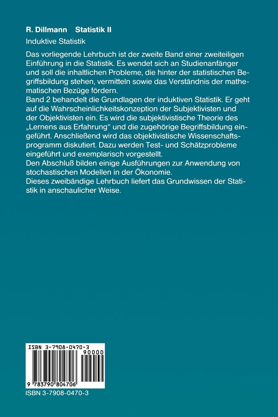 Rückseitencover Statistik II