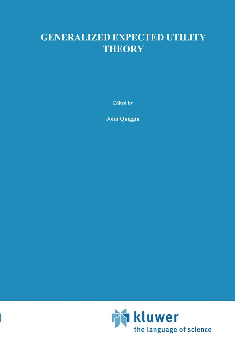 Vorderes Coverbild Generalized Expected Utility Theory