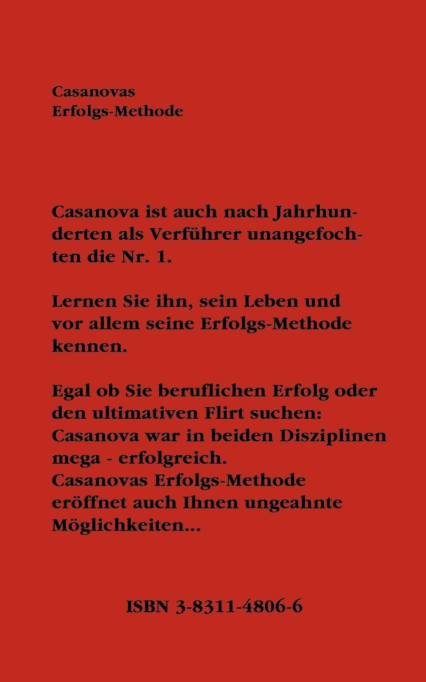 Rückseitencover Casanovas Erfolgs-Methode