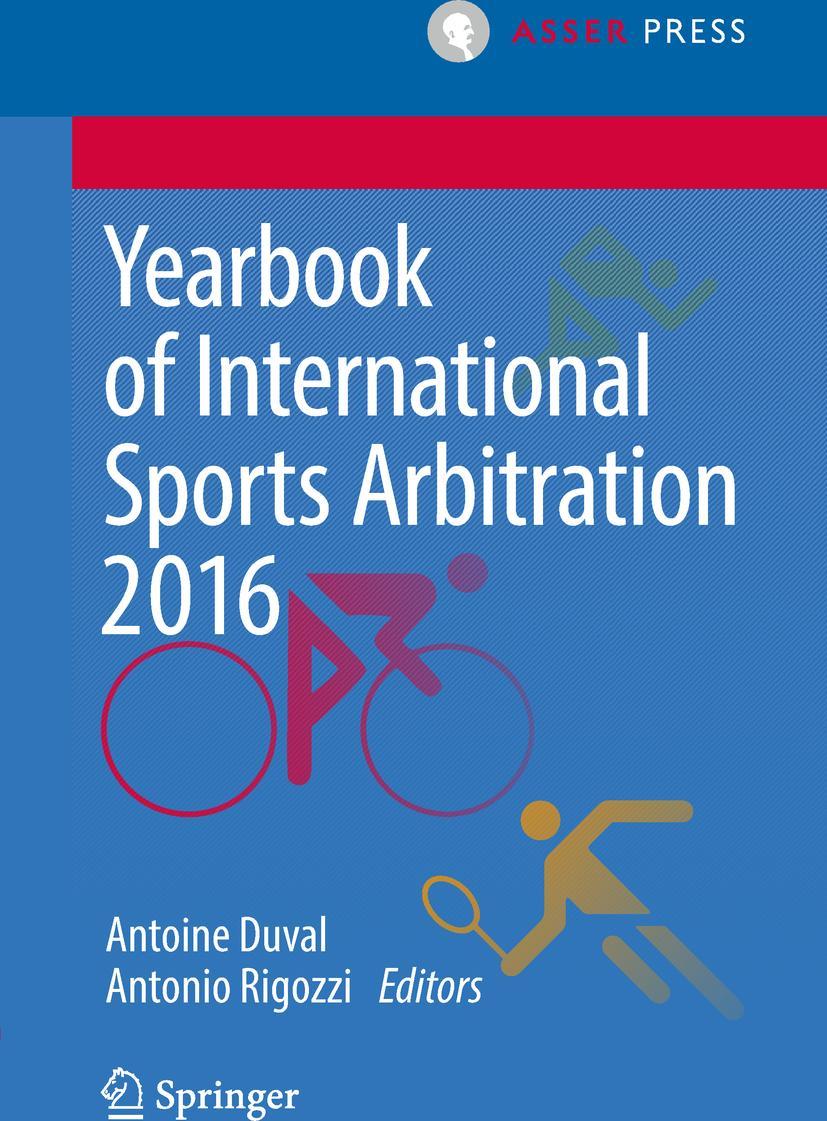 Vorderes Coverbild Yearbook of International Sports Arbitration 2016
