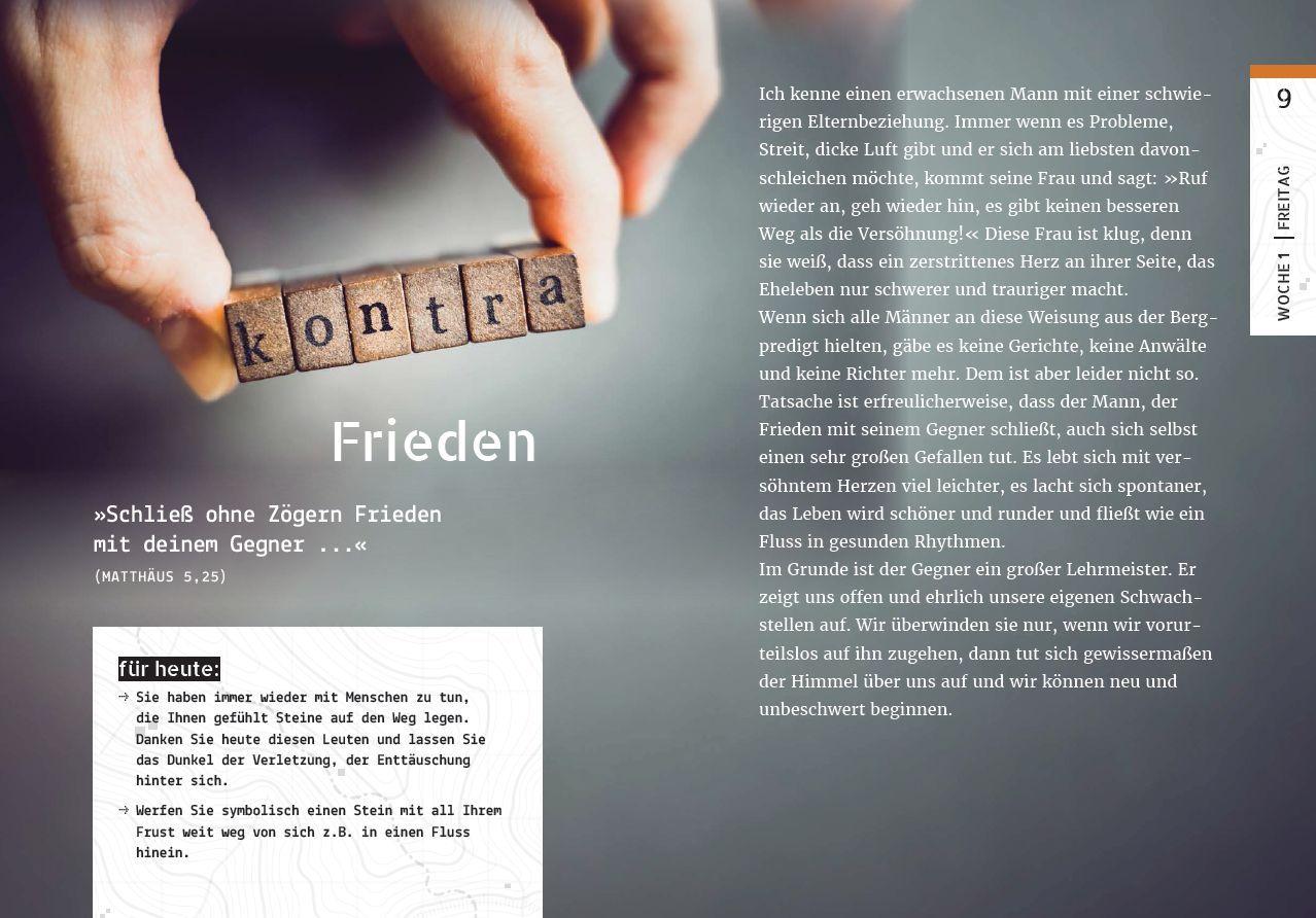 Beispielinhalt (Bild) Männersache Fastenzeit