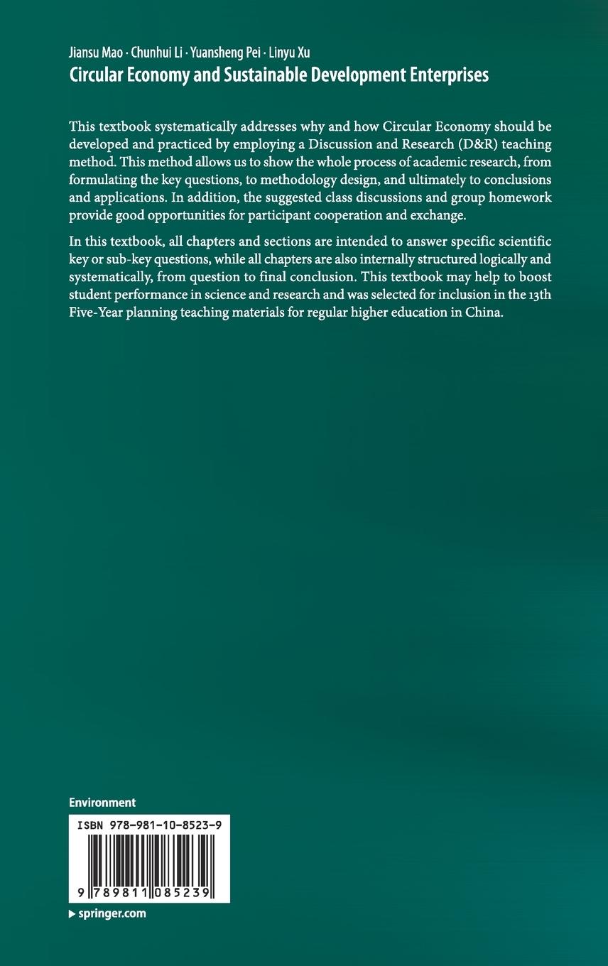 Rückseitencover Circular Economy and Sustainable Development Enterprises