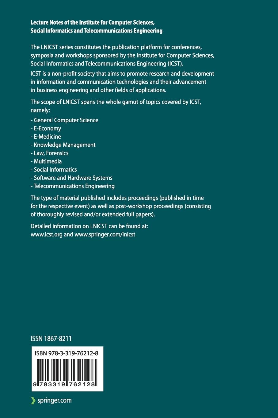 Rückseitencover Internet of Things (IoT) Technologies for HealthCare