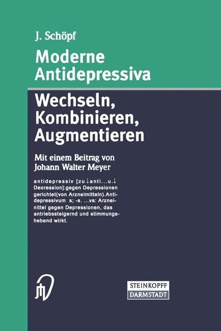 Vorderes Coverbild Moderne Antidepressiva