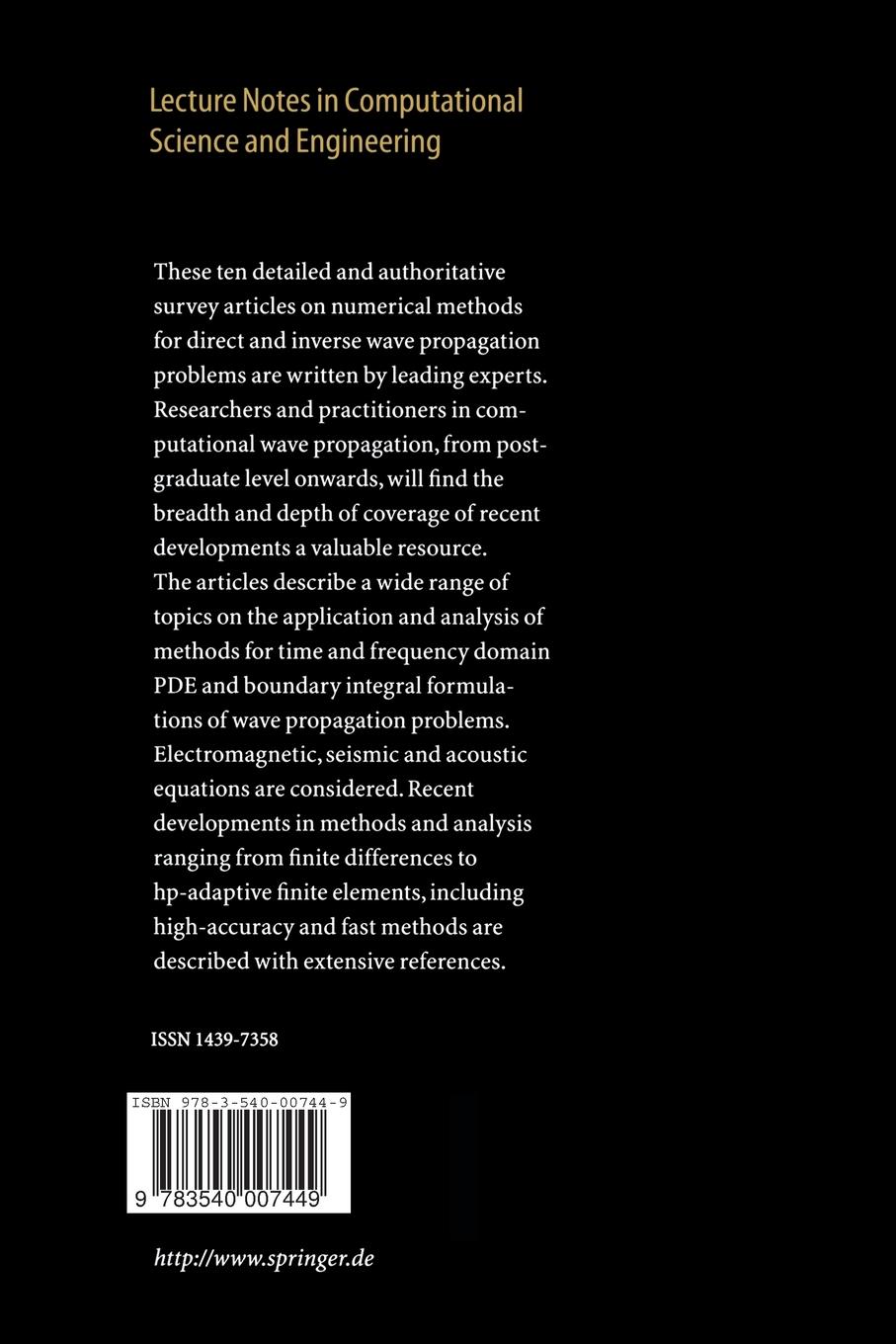 Rückseitencover Topics in Computational Wave Propagation