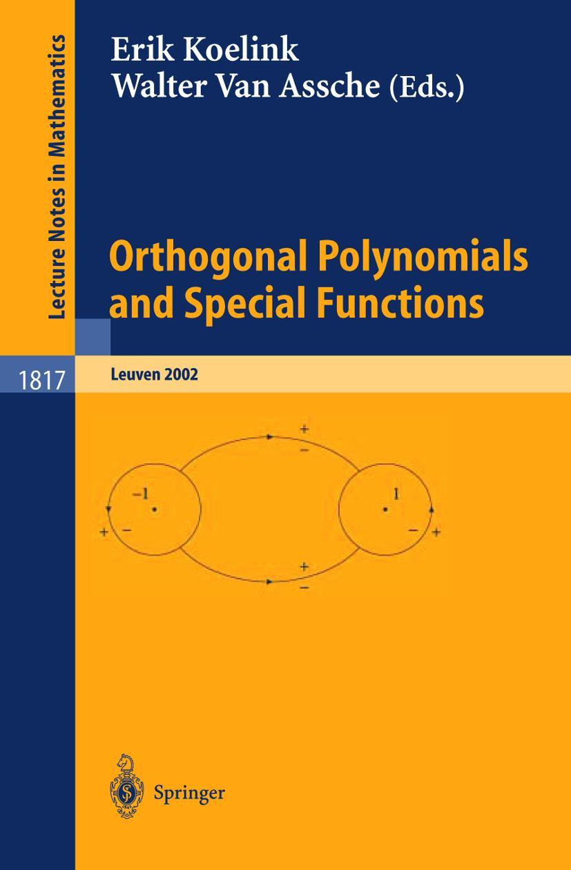 Vorderes Coverbild Orthogonal Polynomials and Special Functions