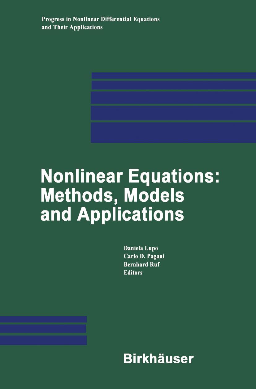 Vorderes Coverbild Nonlinear Equations: Methods, Models and Applications