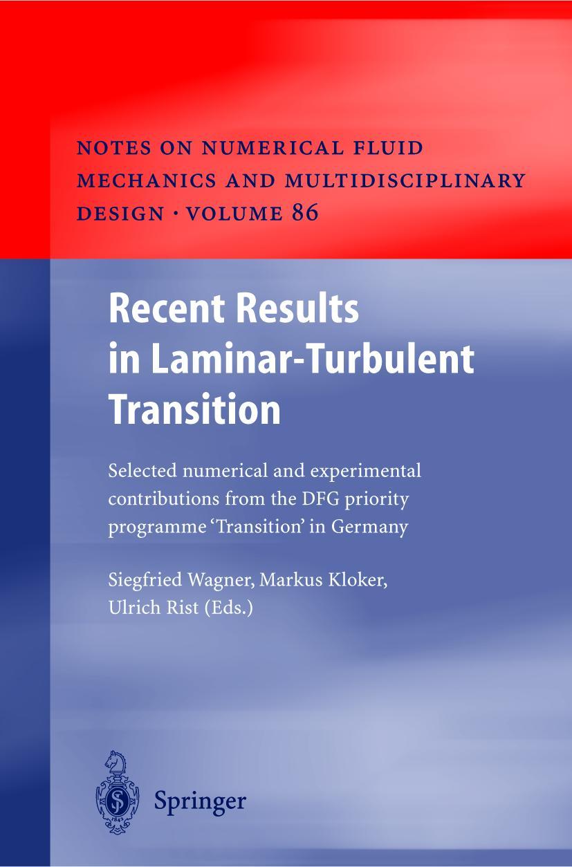 Vorderes Coverbild Recent Results in Laminar-Turbulent Transition