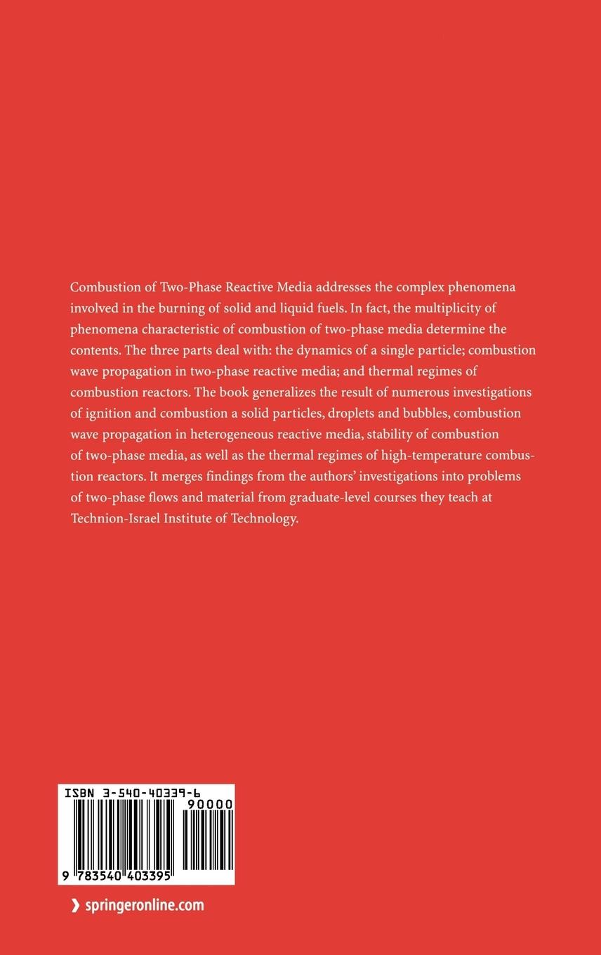 Rückseitencover Combustion of Two-Phase Reactive Media