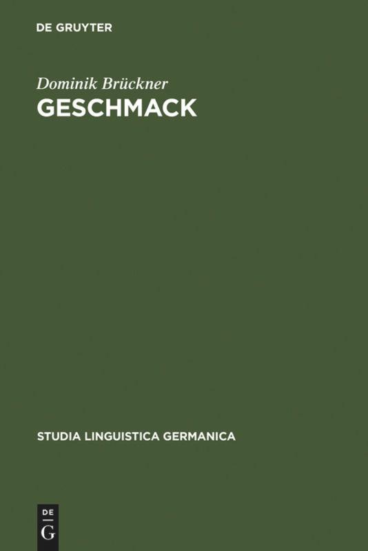 Vorderes Coverbild Geschmack