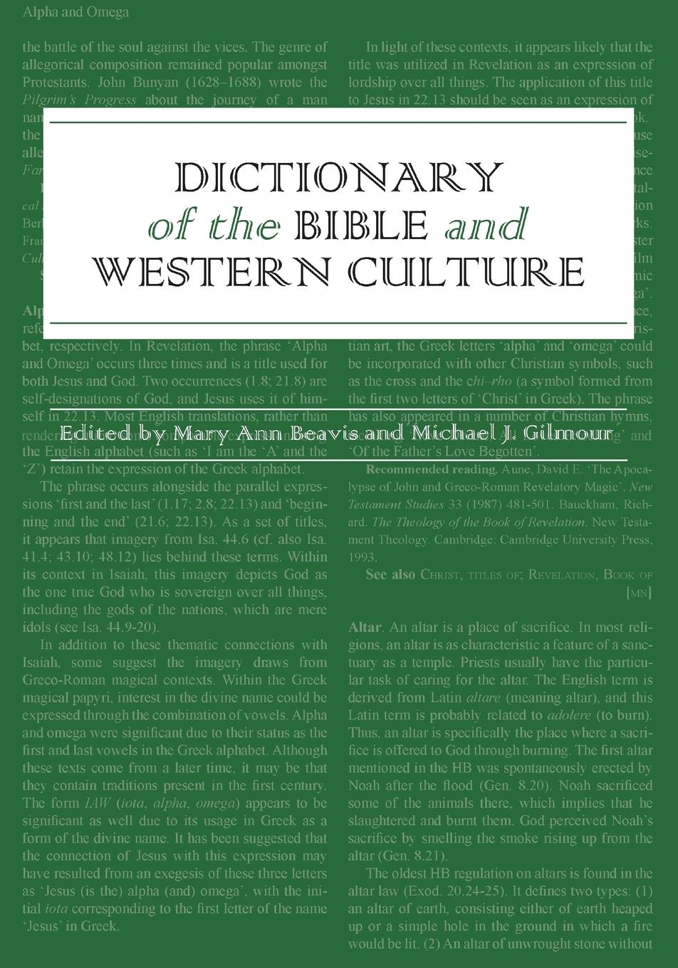 Vorderes Coverbild Dictionary of the Bible and Western Culture
