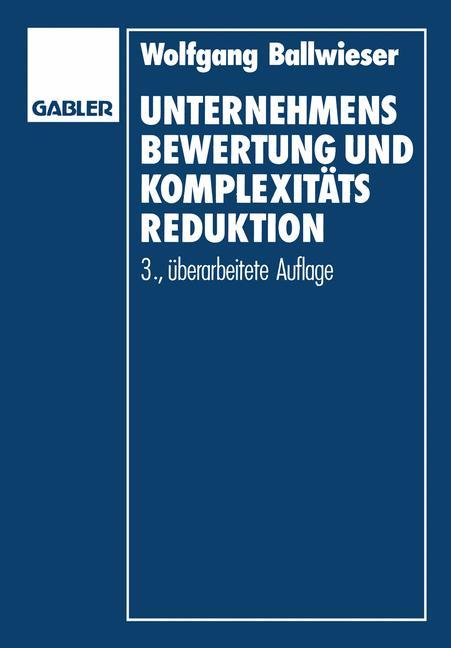 Vorderes Coverbild Unternehmensbewertung und Komplexitätsreduktion