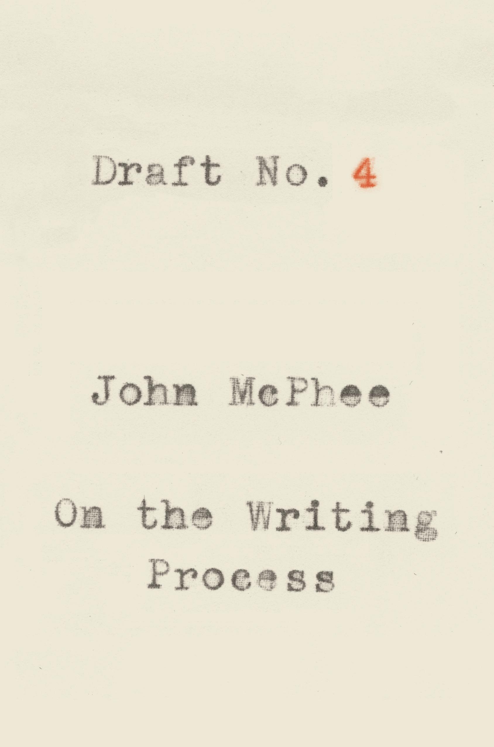 Vorderes Coverbild Draft No. 4