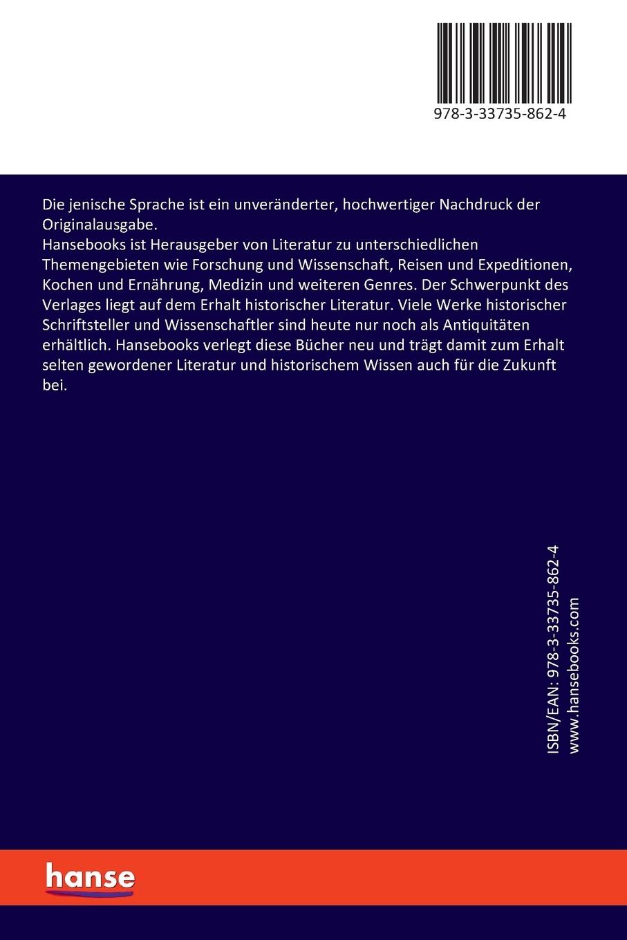 Rückseitencover Die jenische Sprache