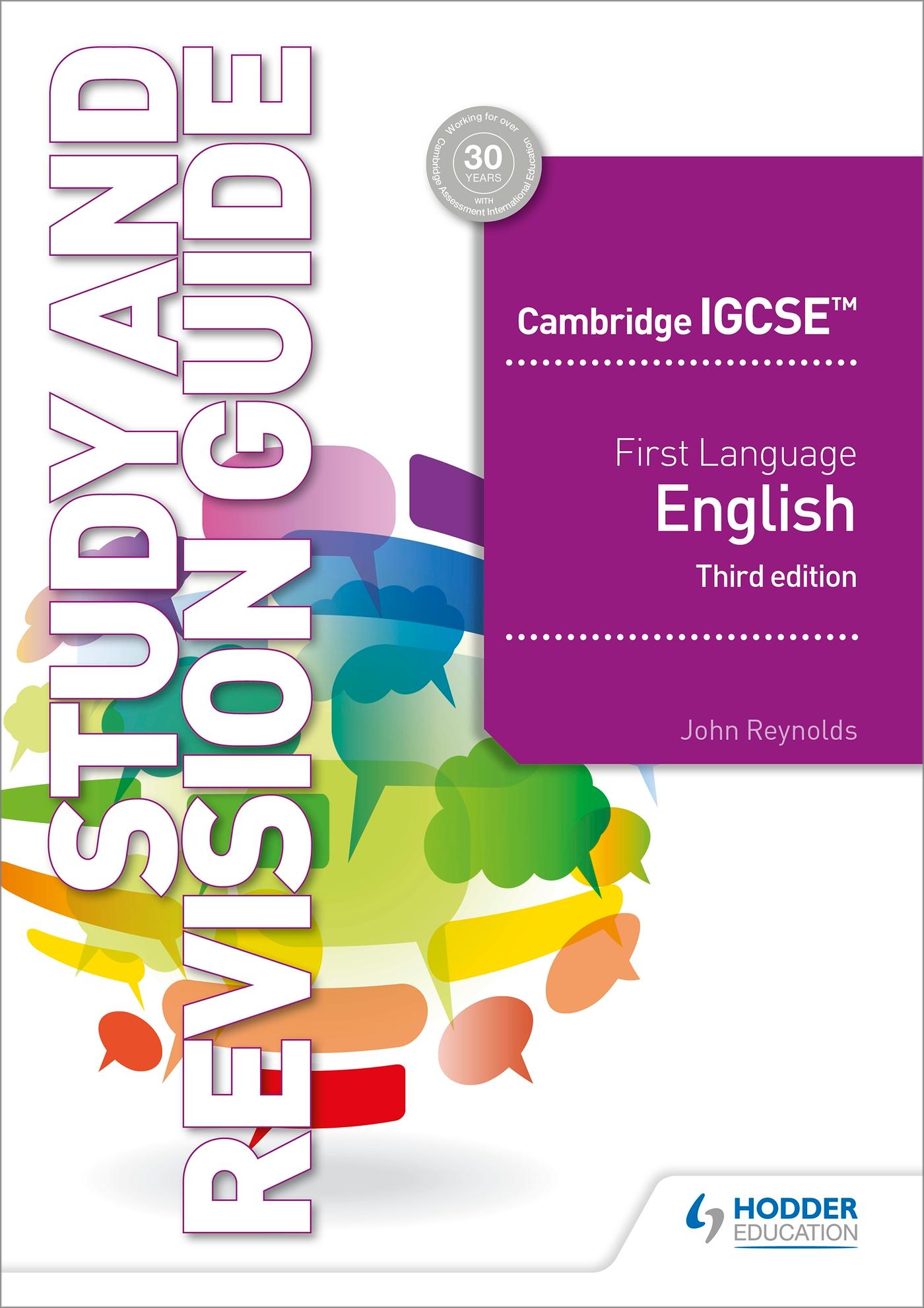 Vorderes Coverbild Cambridge IGCSE First Language English Study and Revision Guide