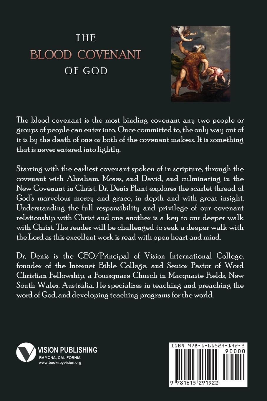 Rückseitencover The Blood Covenant of God: A Series of Studies Based on Ancient and Biblical Blood Covenant Ceremonies