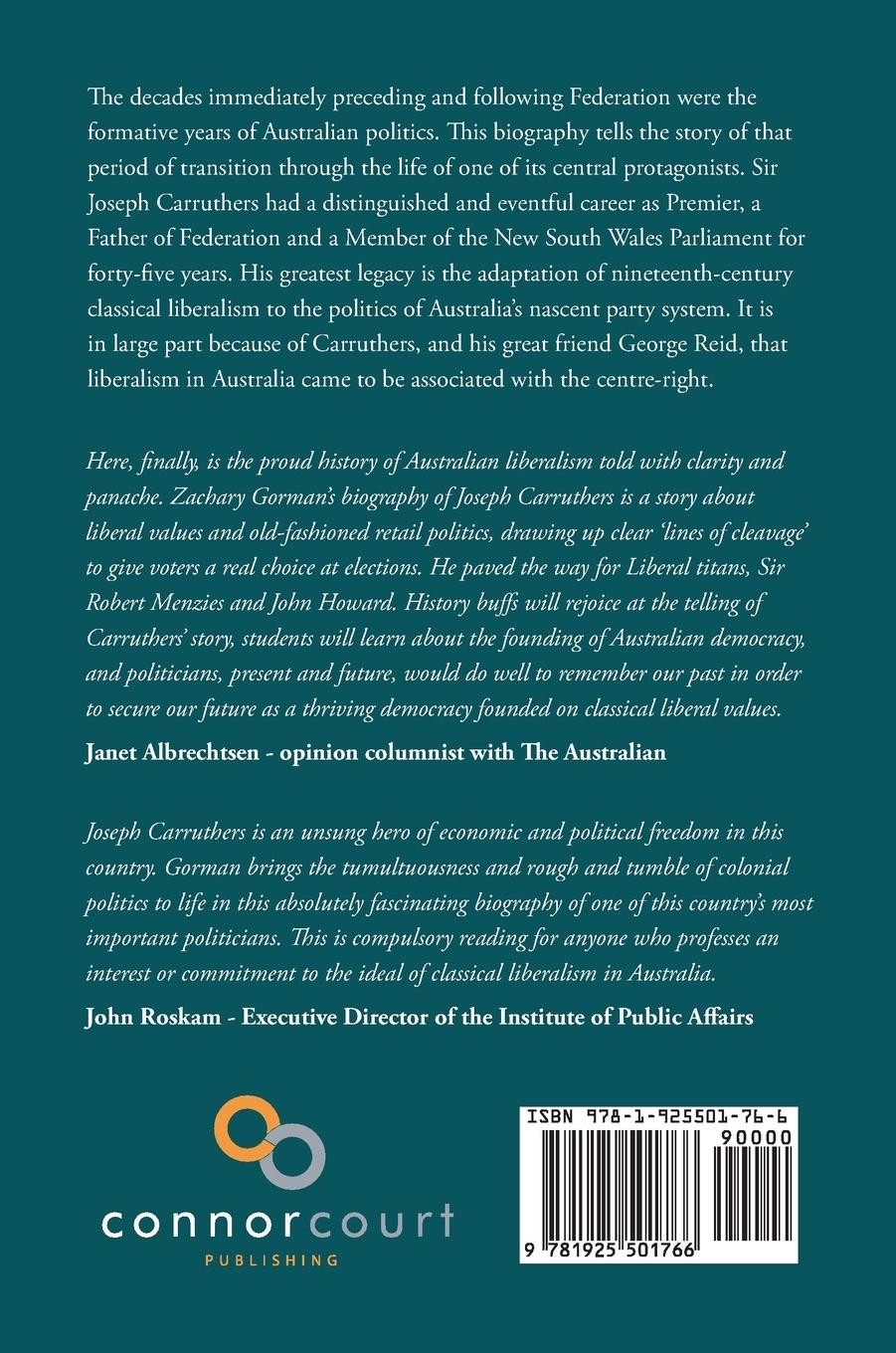 Rückseitencover Sir Joseph Carruthers