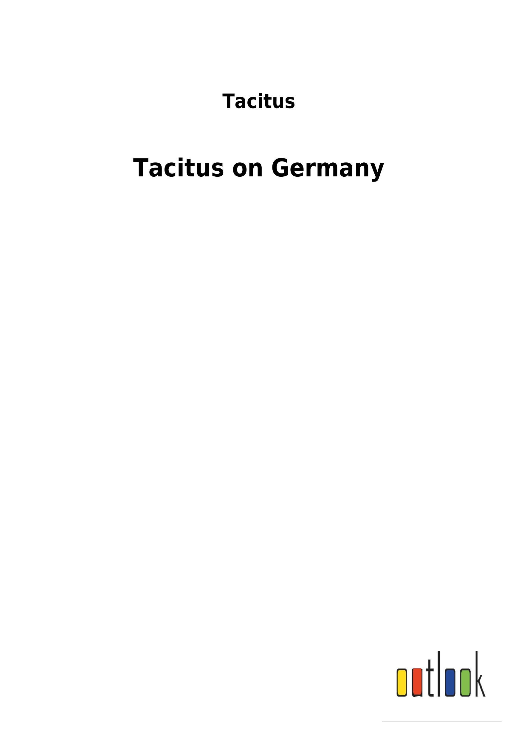 Vorderes Coverbild Tacitus on Germany