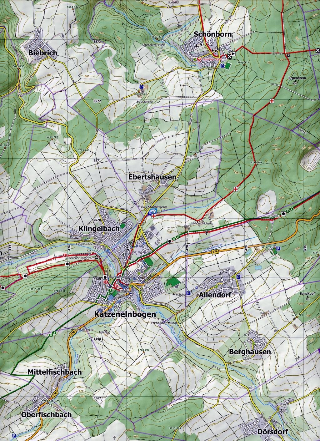 Beispielinhalt (Bild) Hintertaunus West 1 : 25 000, Blatt 43-556