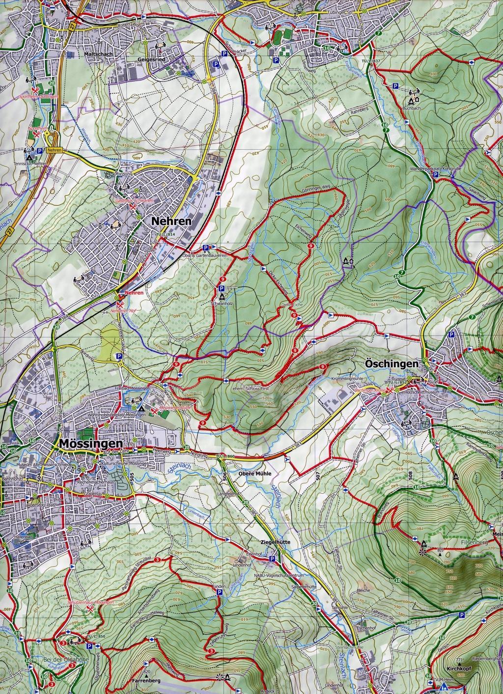 Beispielinhalt (Bild) Hechingen - Mössingen 1 : 25 000, Blatt 50-536