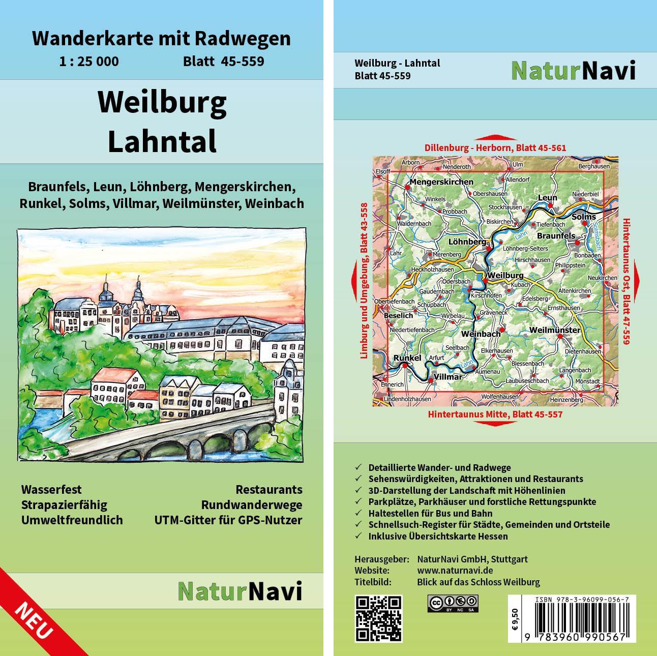 Vorderes Coverbild Weilburg - Lahntal 1 : 25 000, Blatt 45-559