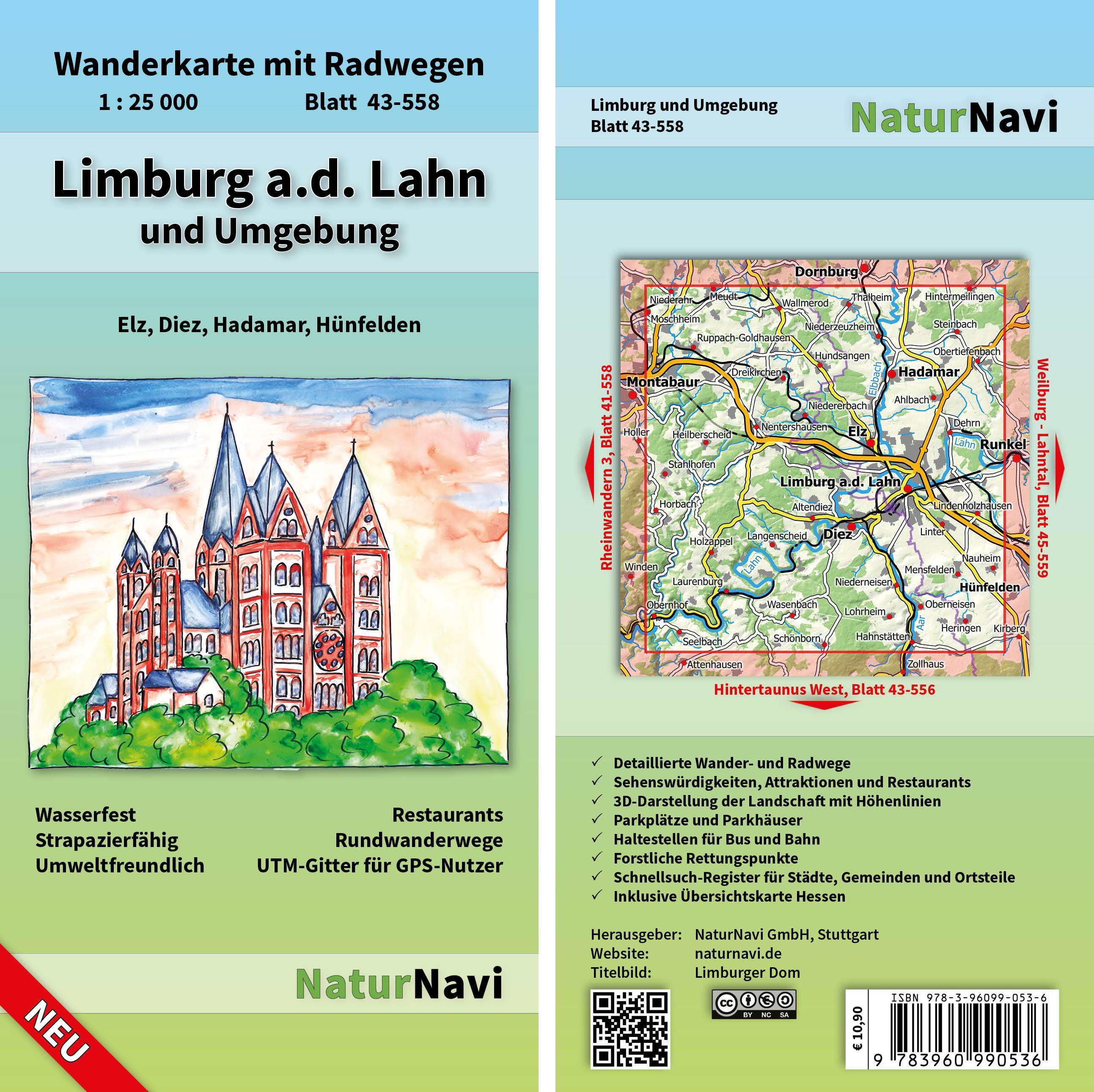 Vorderes Coverbild Limburg a.d. Lahn und Umgebung 1 : 25 000, Blatt 43-558