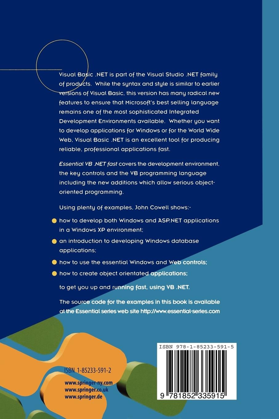 Rückseitencover Essential VB .Net fast