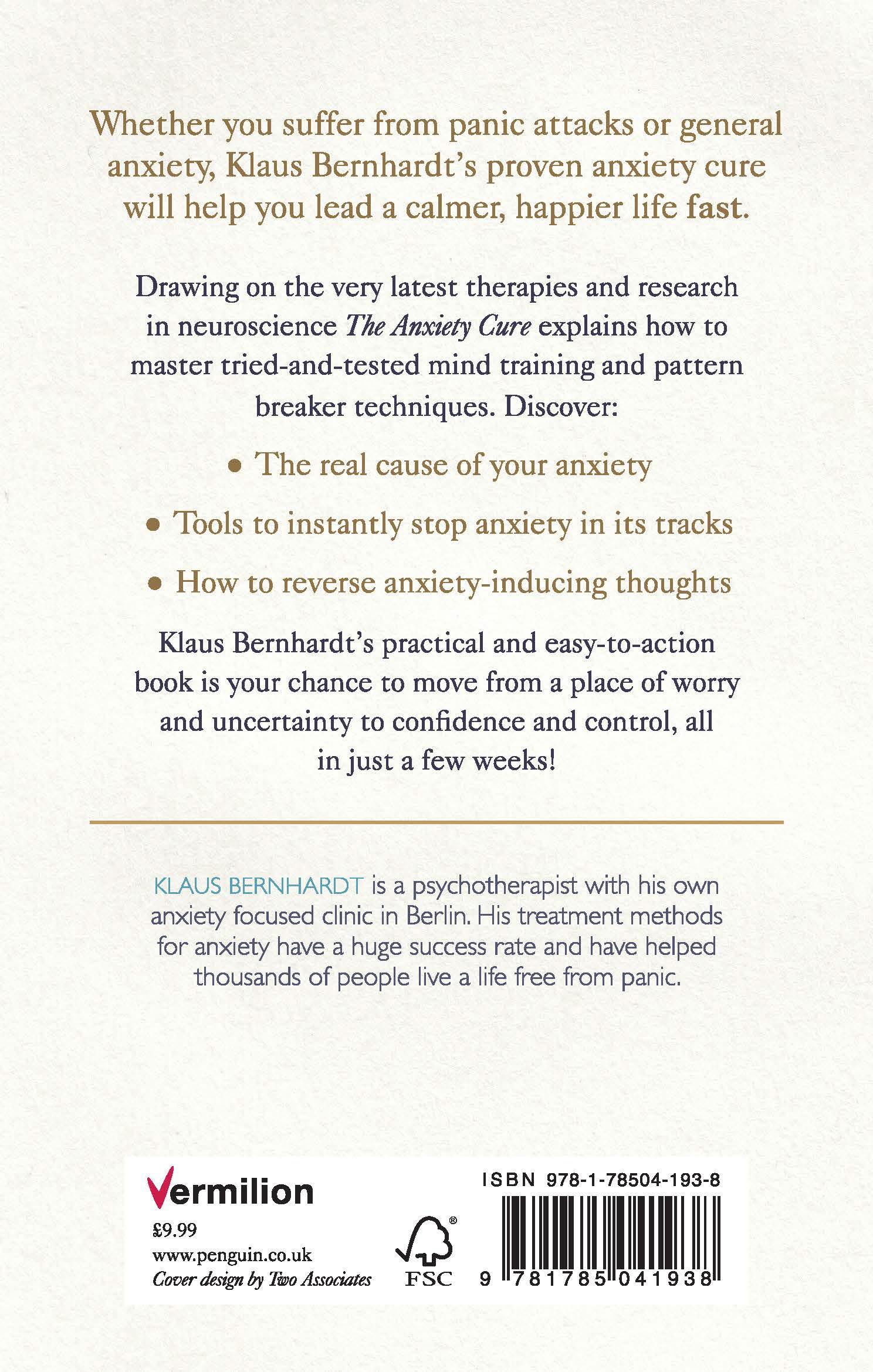 Rückseitencover The Anxiety Cure