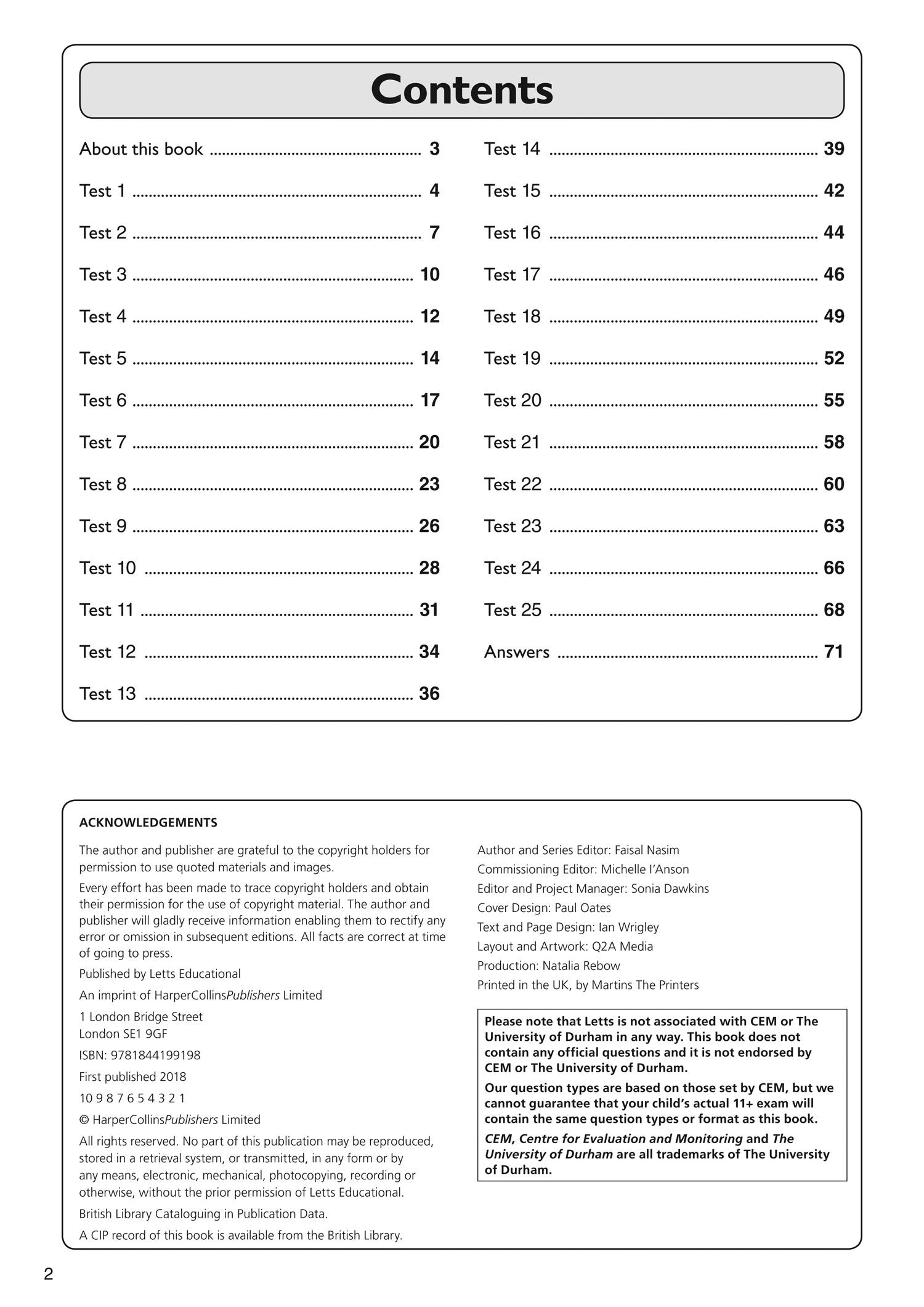 Beispielinhalt (Bild) 11+ Spatial Reasoning Quick Practice Tests Age 9-10 (Year 5)