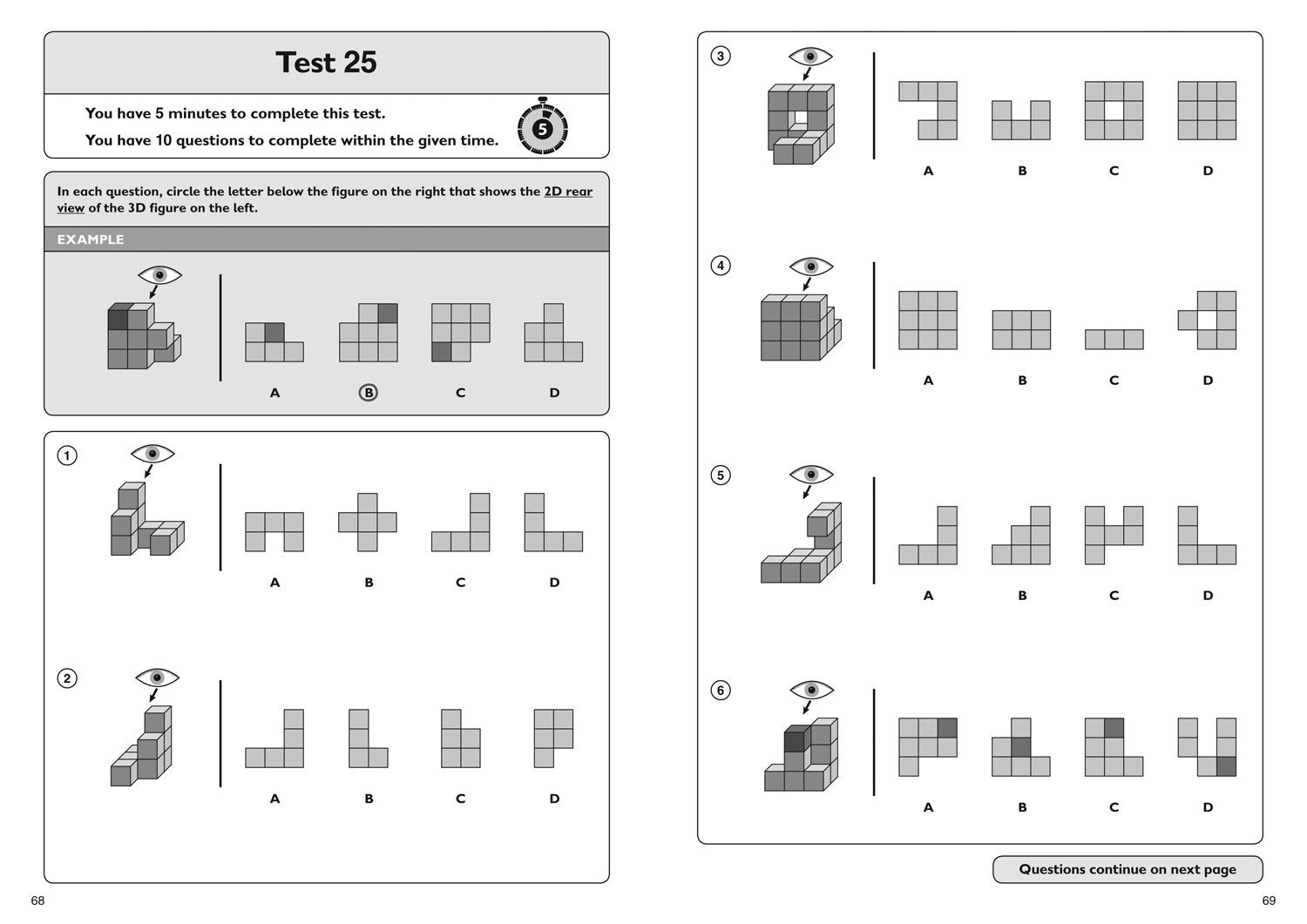 Beispielinhalt (Bild) 11+ Spatial Reasoning Quick Practice Tests Age 9-10 (Year 5)